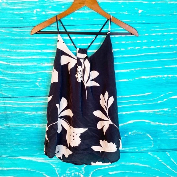 Lucky Brand Tropical Floral Silk Blouse Small as Seen on Vampire Diaries - Picture 6 of 9